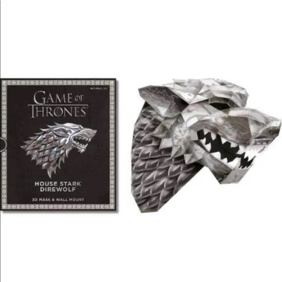 New Game of Thrones Mask - House Star Direwolf 3D Mask Wall Mount HBO - Picture 7 of 9